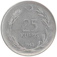 монета - турция 25 куруш - подробная информация фото 1