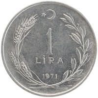 монета - турция 1 лира - подробная информация фото 1