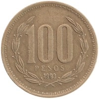 монета - чили 100 песо - подробная информация фото 1