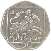 монета - кипр 50 центов - подробная информация фото 1