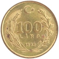 монета - турция 100 лир - подробная информация фото 1