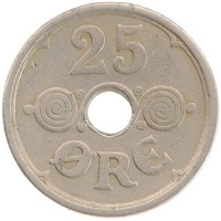монета - дания 25 эре - подробная информация фото 1