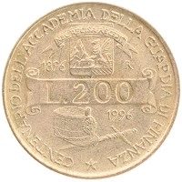 монета - италия 200 лир - подробная информация фото 1