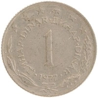 монета - югославия 1 динар - подробная информация фото 1