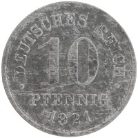 монета - германия 10 пфеннигов - подробная информация фото 1