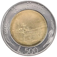 монета - италия 500 лир - подробная информация фото 1