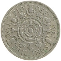 монета - великобритания 2 шиллинга - подробная информация фото 1