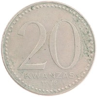 монета - ангола 20 кванза - подробная информация фото 1