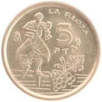 монета - испания 5 песет - подробная информация фото 1