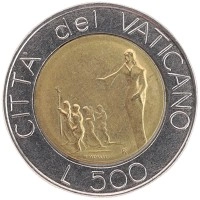 монета - ватикан 500 лир - подробная информация фото 1