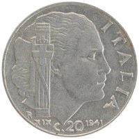 монета - италия 20 чентезимо - подробная информация фото 1