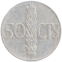 монета - испания 50 сентим - подробная информация фото 1