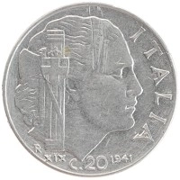 монета - италия 20 чентезимо - подробная информация фото 1