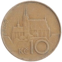 монета - чехия 10 крон - подробная информация фото 1
