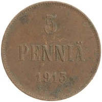 монета - 1894 – 1917 николай ii 5 пенни - подробная информация фото 1