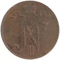 монета - 1894 – 1917 николай ii 5 пенни - подробная информация фото 1