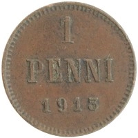 монета - 1894 – 1917 николай ii 1 пенни - подробная информация фото 1