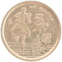 монета - испания 5 песет - подробная информация фото 1