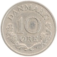 монета - дания 10 эре - подробная информация фото 1