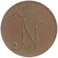 монета - 1894 – 1917 николай ii 5 пенни - подробная информация фото 1