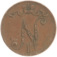 монета - 1894 – 1917 николай ii 5 пенни - подробная информация фото 1