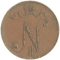 монета - 1894 – 1917 николай ii 5 пенни - подробная информация фото 1