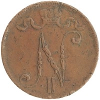 монета - 1894 – 1917 николай ii 5 пенни - подробная информация фото 1