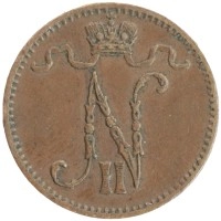 монета - 1894 – 1917 николай ii 1 пенни - подробная информация фото 1