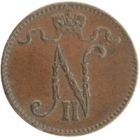 монета - 1894 – 1917 николай ii 1 пенни - подробная информация фото 1