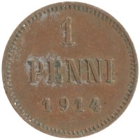 монета - 1894 – 1917 николай ii 1 пенни - подробная информация фото 1