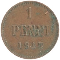 монета - 1894 – 1917 николай ii 1 пенни - подробная информация фото 1