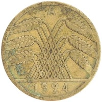 монета - веймарская республика 10 пфеннигов - подробная информация фото 1