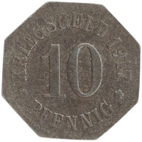 монета - германия : нотгельды 10 пфеннигов - подробная информация фото 1