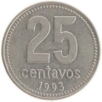 монета - аргентина 25 сентаво - подробная информация фото 1