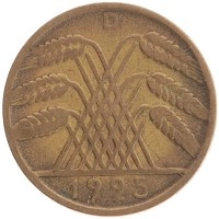монета - веймарская республика 10 пфеннигов - подробная информация фото 1
