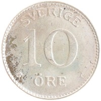 монета - швеция 10 эре - подробная информация фото 1