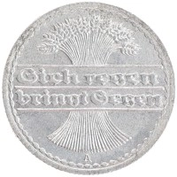 монета - веймарская республика 50 пфеннигов - подробная информация фото 1