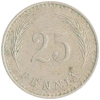 монета - финляндия 25 пенни - подробная информация фото 1