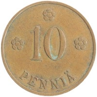 монета - финляндия 10 пенни - подробная информация фото 1