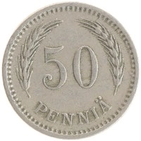 монета - финляндия 50 пенни - подробная информация фото 1