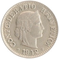 монета - швейцария 5 рапп - подробная информация фото 1