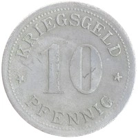 монета - германия : нотгельды 10 пфеннигов - подробная информация фото 1