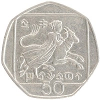 монета - кипр 50 центов - подробная информация фото 1