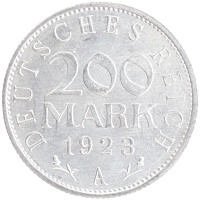 монета - веймарская республика 200 марок - подробная информация фото 1