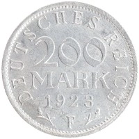 монета - веймарская республика 200 марок - подробная информация фото 1