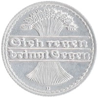 монета - веймарская республика 50 пфеннигов - подробная информация фото 1