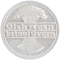 монета - веймарская республика 50 пфеннигов - подробная информация фото 1