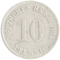 монета - германия 10 пфеннигов - подробная информация фото 1
