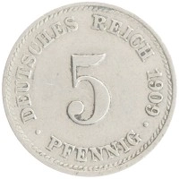 монета - германия 5 пфеннигов - подробная информация фото 1