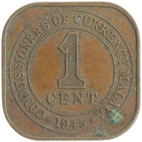монета - малайя 1 цент - подробная информация фото 1